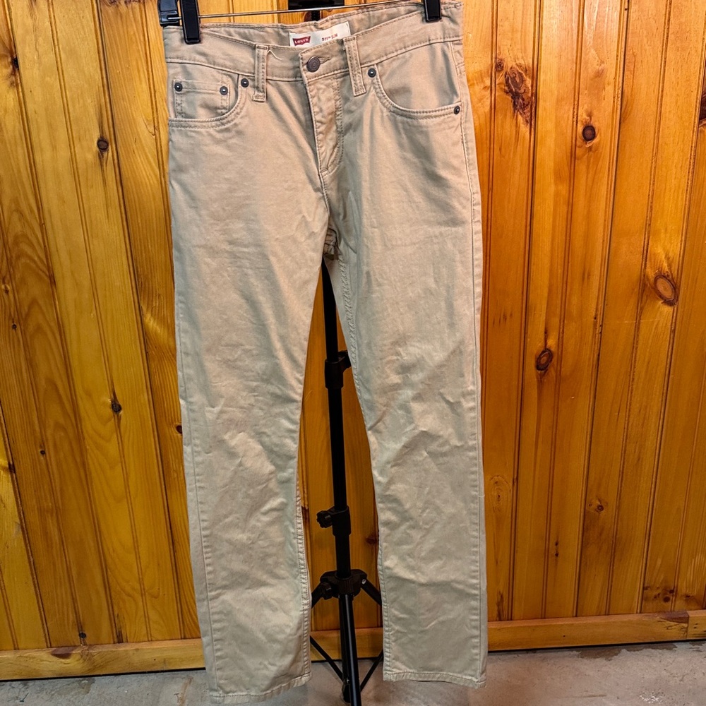 Levi's Boy’s Beige Straight Jeans